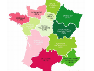 En mai 2018, l'emploi intérimaire est en hausse en Provence-Alpes-Côte d'Azur (+4,8 %).