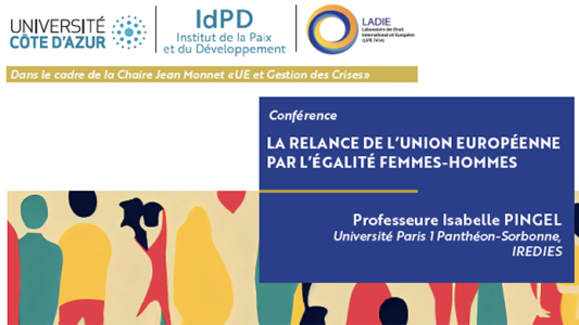 Conférence LADIE : "la relance de l'union européenne par l'égalité femmes-hommes"