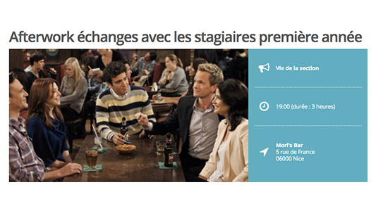 L'ANECS Côte d'Azur vous attend pour son Afterwork échanges avec les stagiaires première année