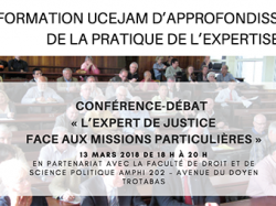 Conférence UCEJAM "L'expert de justice face aux missions particulières" le 13 mars à Nice