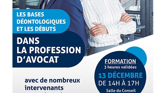 Formation UJA de Nice : "Les bases déontologiques et les débuts dans la profession d'avocat"