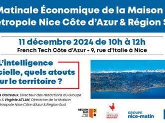 L'Intelligence Artificielle : quels atouts pour le territoire ? rendez-vous à la 57e matinale économique le 11 décembre à Nice