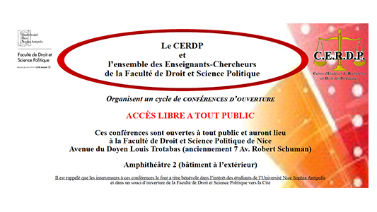 Conférence CERDP : "La laïcité" le 15 novembre 2018 à 17h00