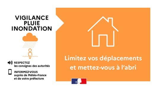 Vigilance orange : Le Préfet a décidé la fermeture de tous les établissements scolaires ce mardi 8 octobre