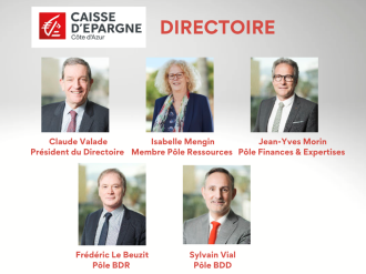 Caisse d'Epargne Côte d'Azur : Le Directoire reconduit pour les cinq années à venir