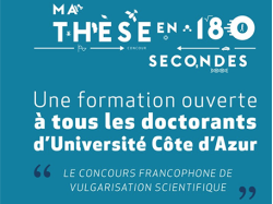 Avis aux doctorants : Ouverture des inscriptions à la formation MT180 Edition 2019 à l'Université Nice Côte d'Azur