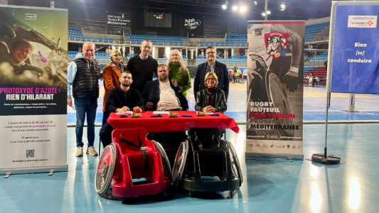 La Fondation VINCI Autoroutes soutient le Rugby Fauteuil Club Toulon Provence Méditerranée