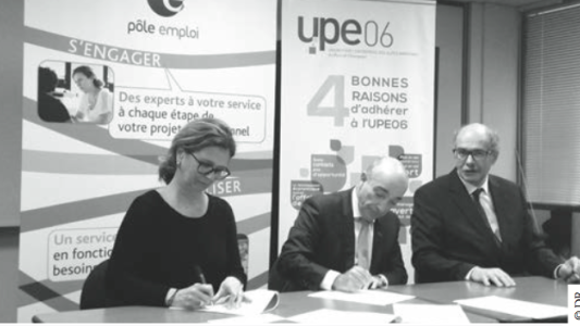 Pôle Emploi et l'UPE06 signent un partenariat