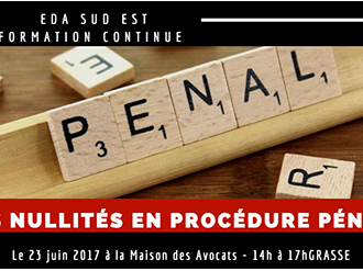 Formation EDA Sud Est : Les nullités en procédure pénale