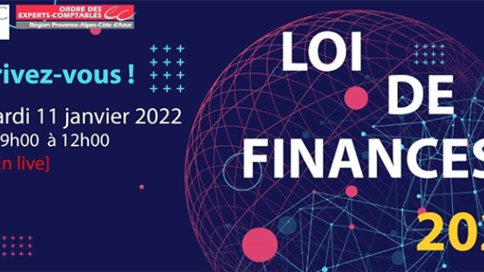 CROEC PACA : Présentation de la Loi de Finances 2022 le 11 janvier en live 