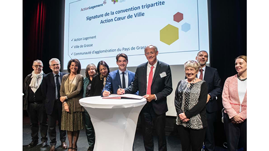 Grasse : convention tripartite AL/Ville de GRASSE/CAPG "Action Cœur de Ville – Volet immobilier"