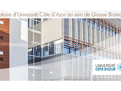 Inauguration d'un laboratoire d'Université Côte d'Azur au sein de Grasse Biotech le 5 mars 2019