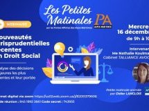 Webinaire Talliance : "Nouveautés jurisprudentielles récentes en droit social"