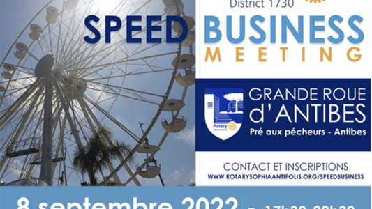 Seconde édition du "Speed Business Meeting" du Rotary de Sophia ce 8 septembre