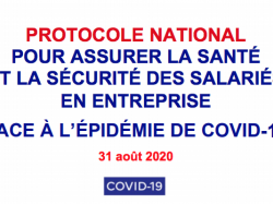 Parution du protocole national pour assurer la santé et la sécurité des salariés en entreprise face à l'épidémie de Covid-19