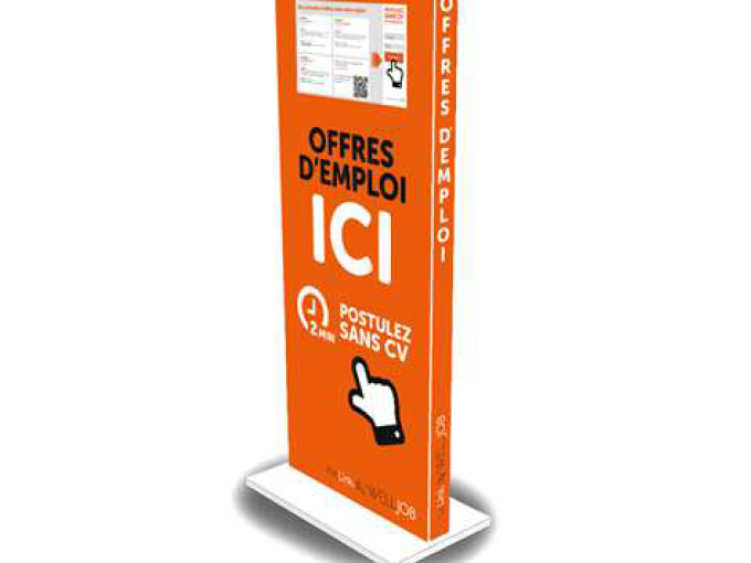 Une borne d'offres d'empl