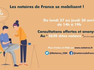 L'opération "3620 dites #Notaire" est de retour du lundi 27 au jeudi 30 avril