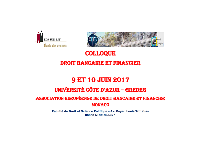 Colloque "Droit bancaire
