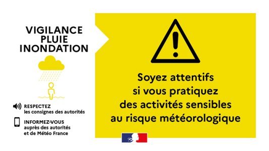 Alpes-Maritimes : passage en vigilance ORANGE « pluie-inondation » et « crues » et JAUNE « vague-submersion »