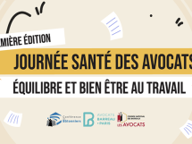 Mobilisation nationale pour la santé des avocats : une première Journée dédiée le 7 avril 