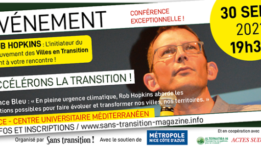 Conférence de Rob Hopkins à Nice le 30 septembre 