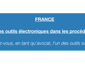 Avocats prenez 2 minutes pour répondre au questionnaire européen sur votre utilisation des moyens électroniques 