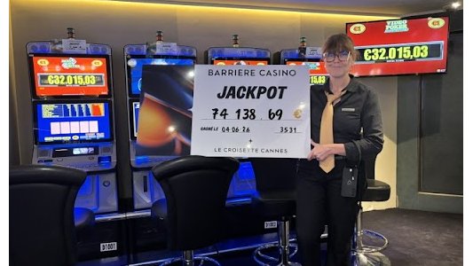 Un joueur remporte plus de 74 000 € au Casino Barrière Le Croisette Cannes