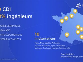 ELSYS Design prévoit de recruter 190 ingénieurs systèmes embarqués en 2026, dont 40 à Sophia Antipolis