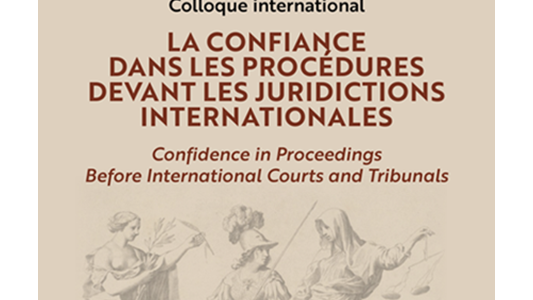Colloque LADIE : "La confiance dans les procédures devant les juridictions internationales"