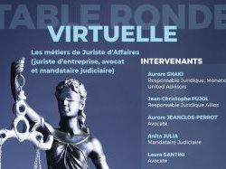 Table ronde virtuelle AFJE/ANEJE : "Les métiers de Juriste d'Affaires" le 26 février