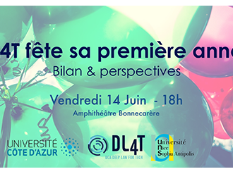 Le projet azuréen DL4T (recherche appliquée en droit) fête son premier anniversaire !