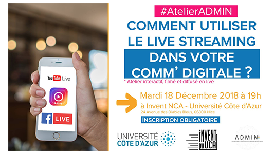 AtelierADMIN - "Comment utiliser le live streaming ?" le 18 décembre 