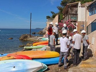 Au Pradet, une journée d'entreprise « Team Building ». pour les équipes de VEOLIA