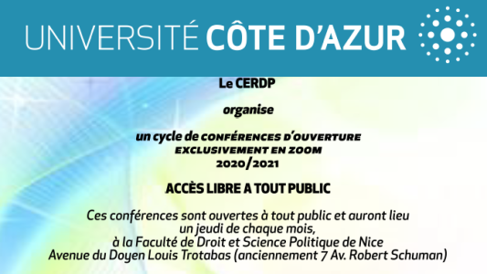 Les prochaines conférences du CERDP 