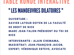 Table ronde UCEJAM : "Les manoeuvres dilatoires" le 9 décembre