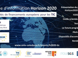 Journée d'information Horizon 2020 TIC le 11 juin à Nice
