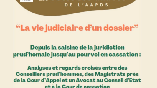 Colloque AAPDS : "Droit du travail et procédure judiciaire" le 3 juillet