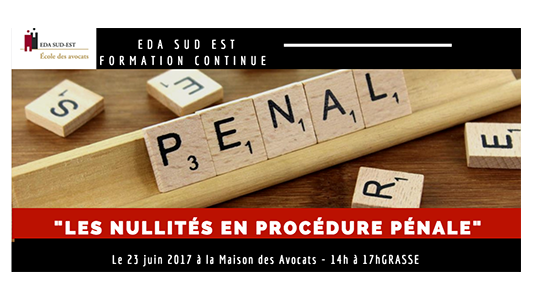 Formation EDA Sud Est : Les nullités en procédure pénale