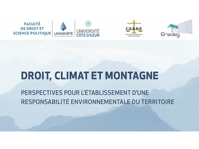 Journée "DROIT, CLIMAT ET