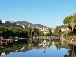 Le miroir d'eau de la Promenade du Paillon se refait une beauté !