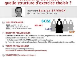 Formation continue AJFR : "Professions libérales : quelle structure d'exercice choisir ?" à Nice