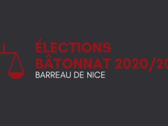 Barreau de Nice : Dates des élections Bâtonnat Mandat 2020/2021 