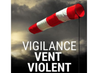 Département 06 : Vigilance météo jaune « vents violents » ce mardi 16 janvier