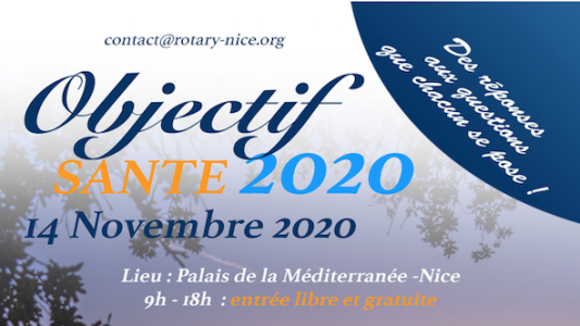 Objectif sante ? 2020 : ce sera le 14 novembre 2020 au Palais de la Méditerranée 