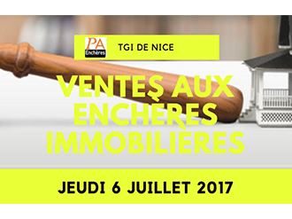 TGI NICE : Les ventes aux enchères immobilières du jeudi 6 juillet