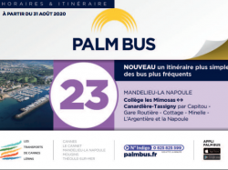 Cannes Le ?rins : La ligne 23 du re ?seau Palm Bus e ?volue
