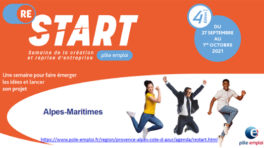 RESTART : une semaine dédiée à la création d'entreprise du 27 septembre au 1er octobre 
