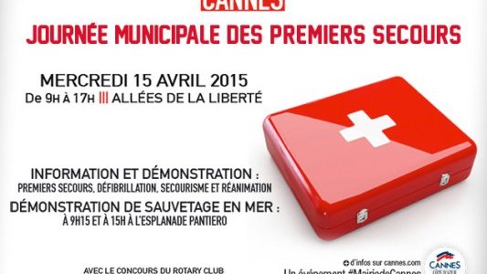 Journée municipale des premiers secours à Cannes le 15 avril