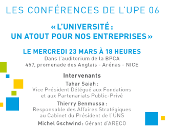 NICE : Conférence L'université quels atouts pour nos entreprises ?