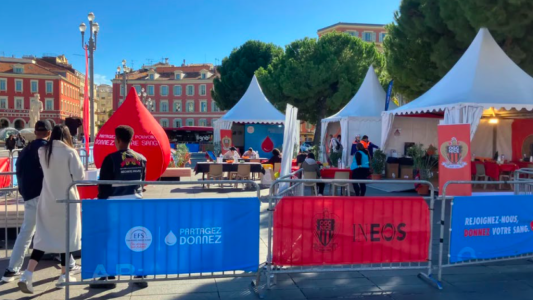 « Don de sang Rouge et Noir » : quatre jours pour sauver des vies, place Masséna